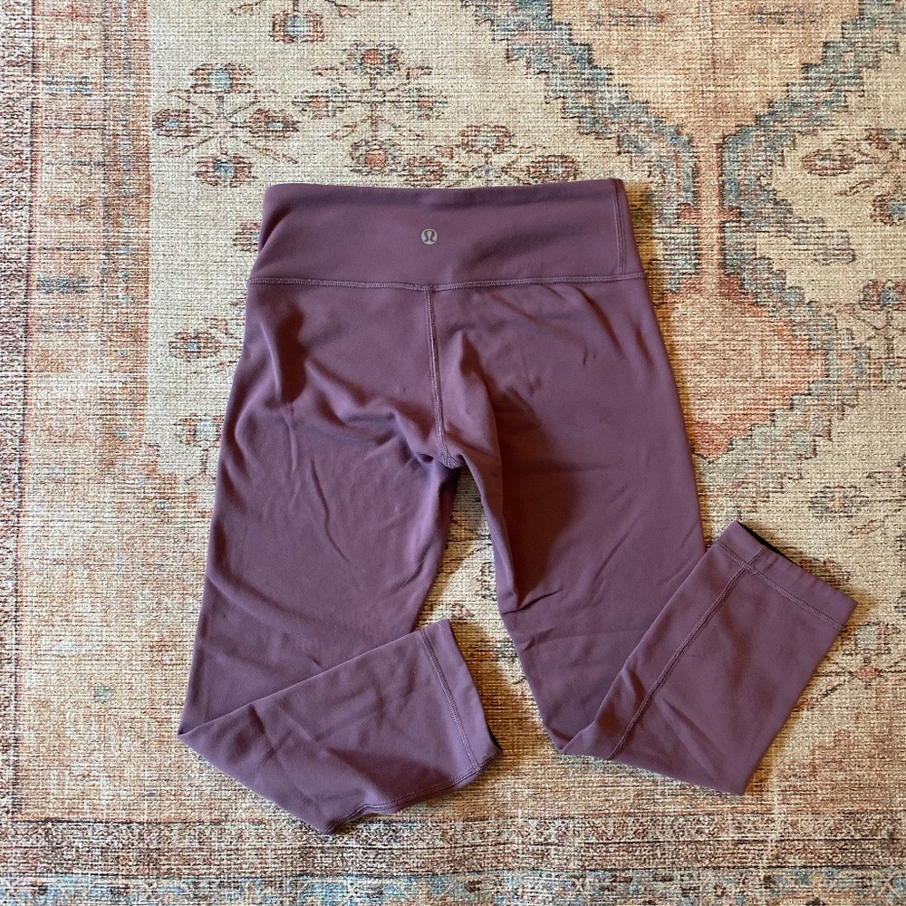 Lululemon Wunder Under Crop Reversible Light Purple